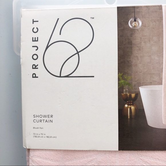 Project 62 Bath Project 62 Blush Fan Jacquard Woven Shower Curtain